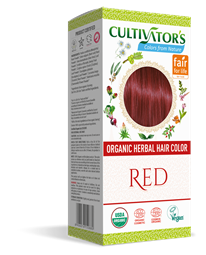 Vegan βαφή μαλλιών κόκκινο χρώμα.