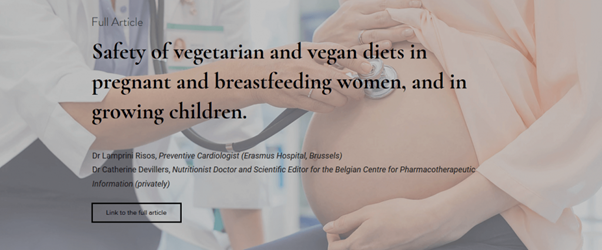 Safety of vegetarian and vegan diets in pregnant and breastfeeding women