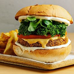 Vegan burger λαχανικών.