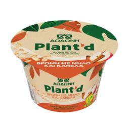 Vegan γιαούρτι βρώμης με μήλο και κανέλα.