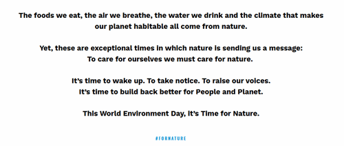 Δήλωση από το world enviromental day