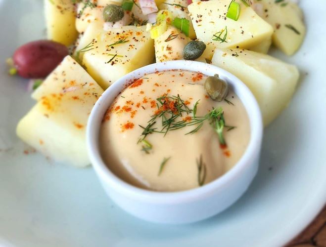 Vegan μαγιονέζα από λευκά φασόλια
