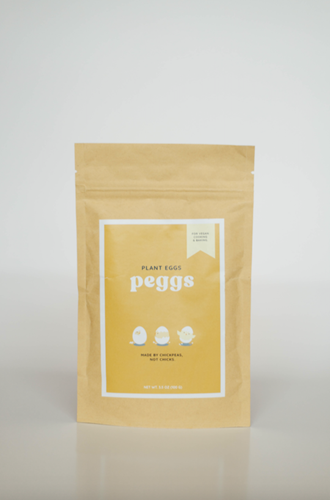 Vegan eggs ''Peggs'' - ''Made from chickpeas, not chicks''