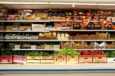 products in a supermarket