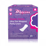 Organic Cotton Ultra Thin Wrapped Panty Liners, Lite