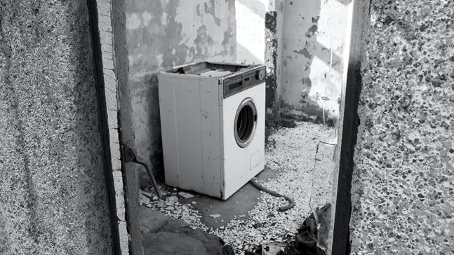 broken washing machine